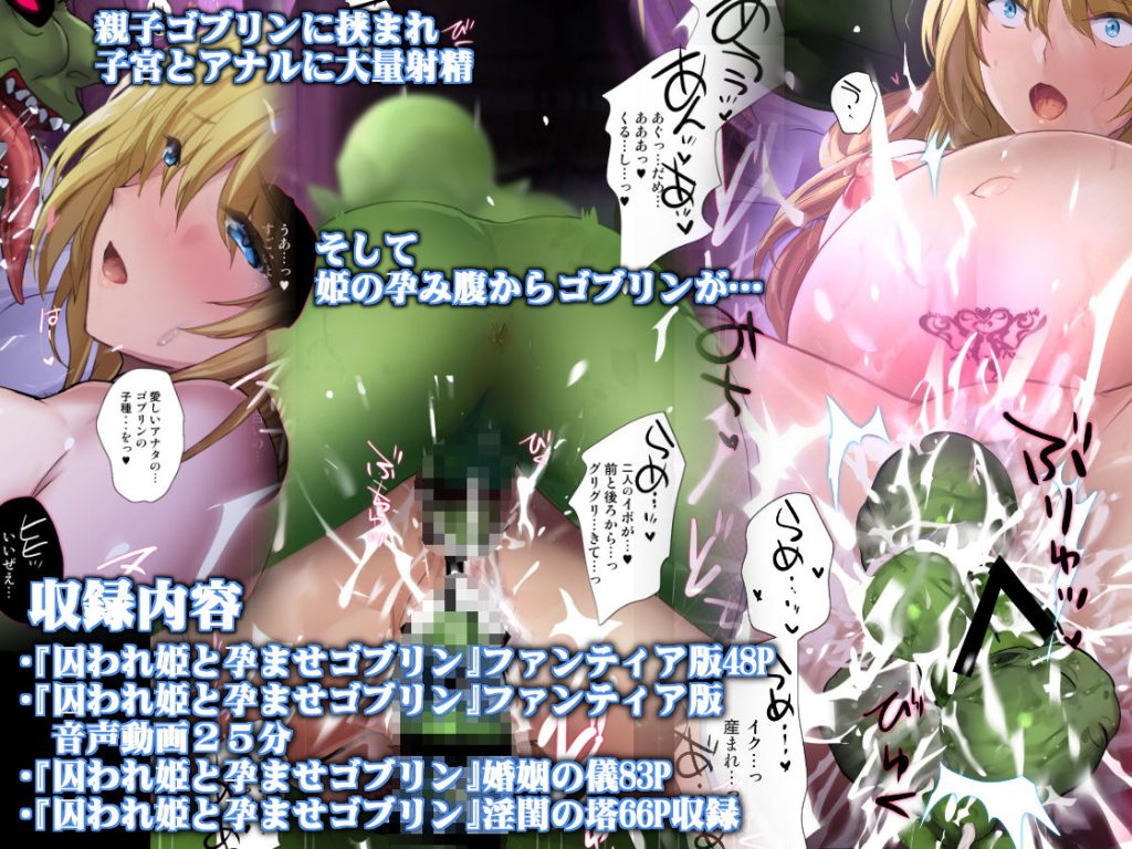 囚われ姫と孕ませゴブリンのエロ